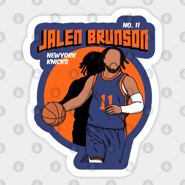 Jalen Brunson Comic Style Art Sticker by Luna Illustration